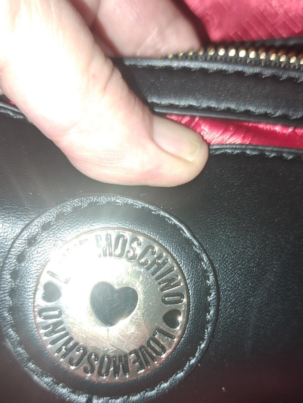 Moschino Black and White LOVE Logo Mini Backpack - Picture 3 of 3